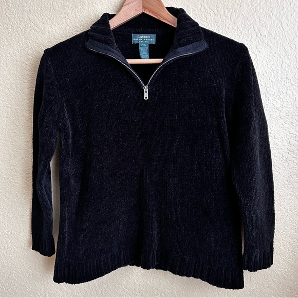 Ralph Lauren Petite Quarter Zip Sweater - Picture 1 of 6